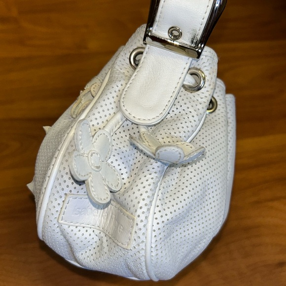 Isabella Fiore Perforated Leather Bag with 3D Flowers - Picture 8 of 11